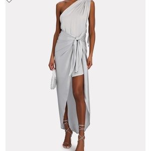 BAOBAB 100% polyester light grey/silver dress from Intermix